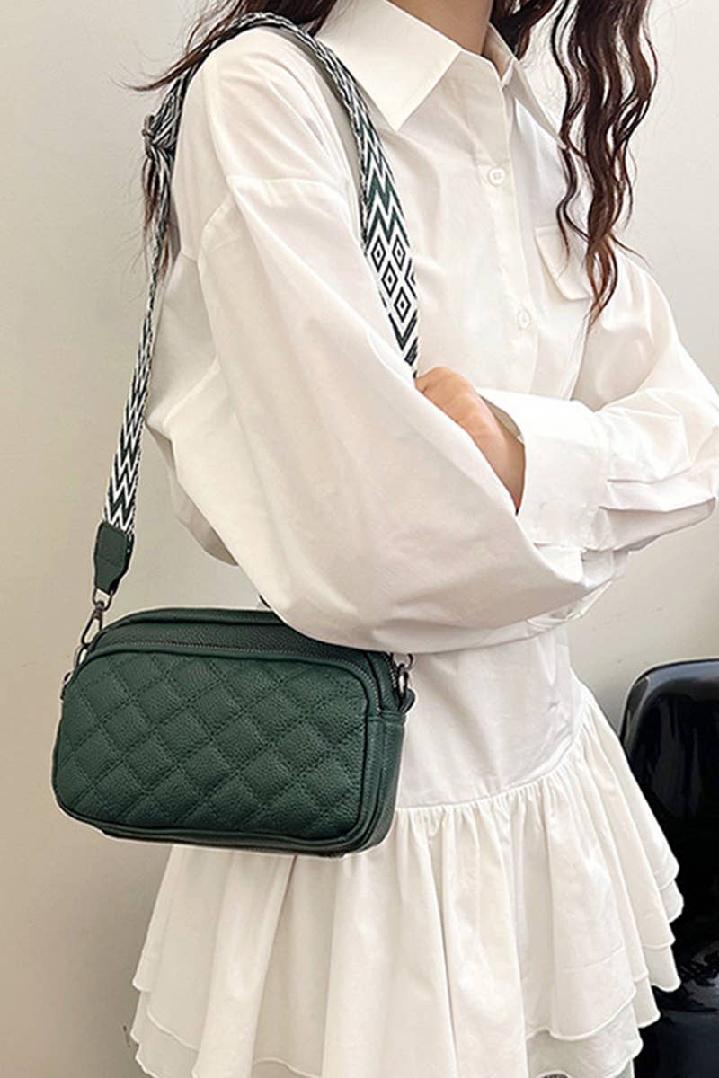 ,...SI-26767 Quilted Vegan Leather Crossbody Camera Bag: IVORY-172038 / OS