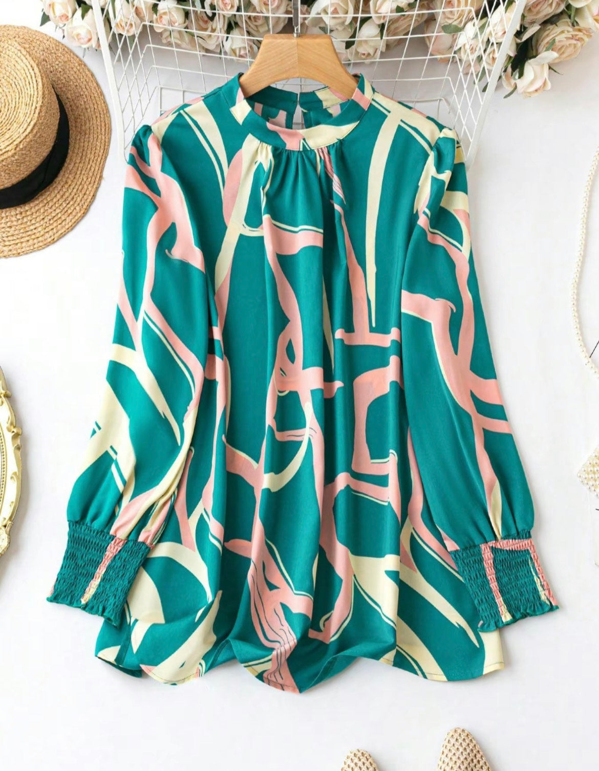 Green Frill Top