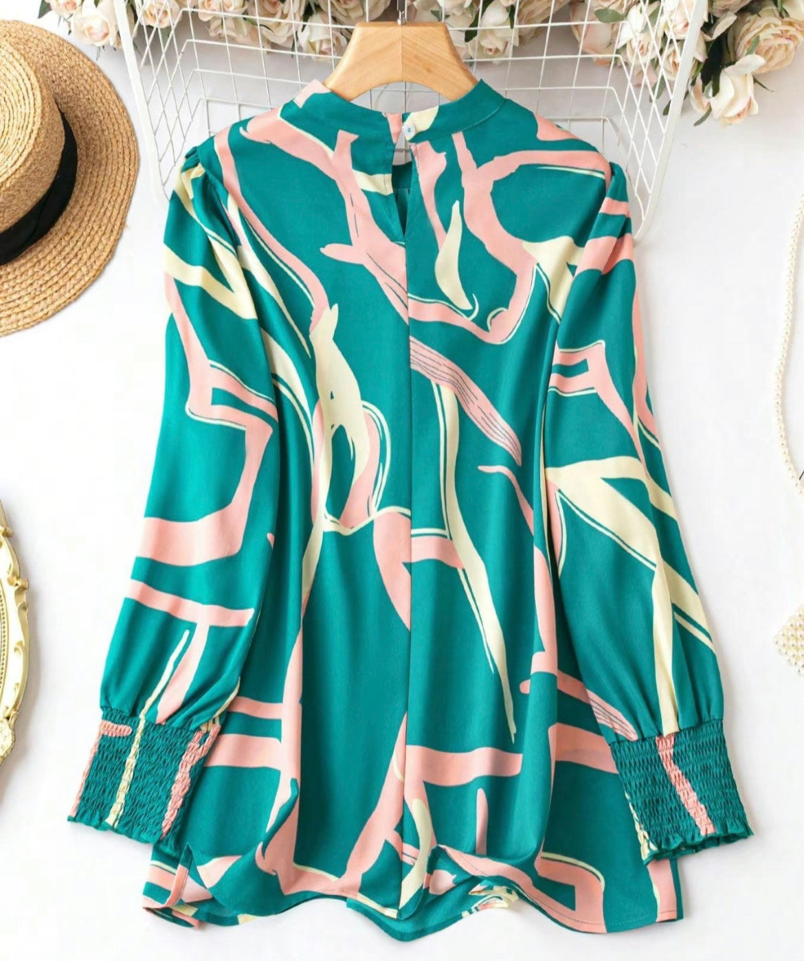 Green Frill Top