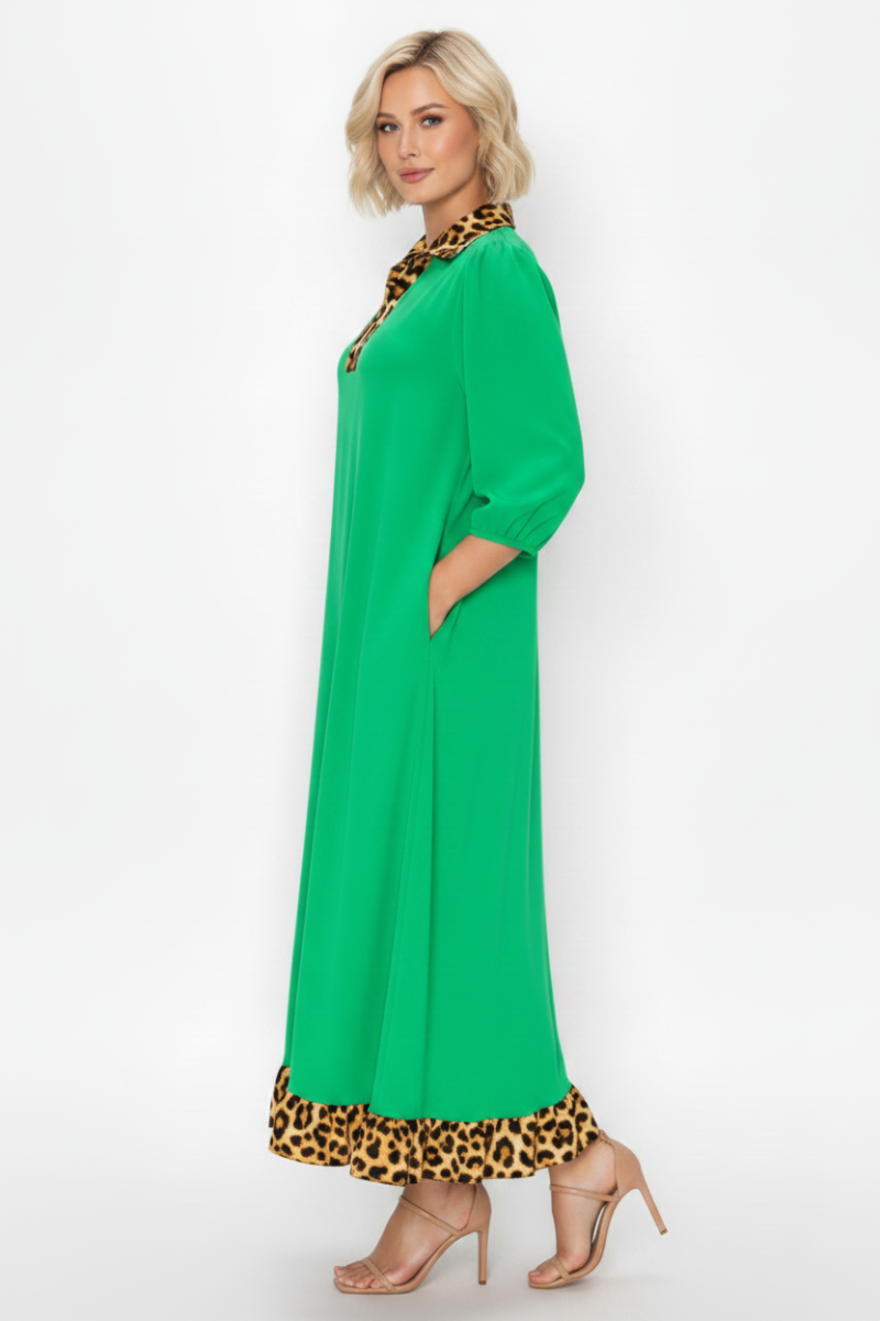 PLUS SIZE RUFFLED HEM AND ASYMMETRICAL DETAIL MIDI DRESS: Plus Size / Pink / 1XL
