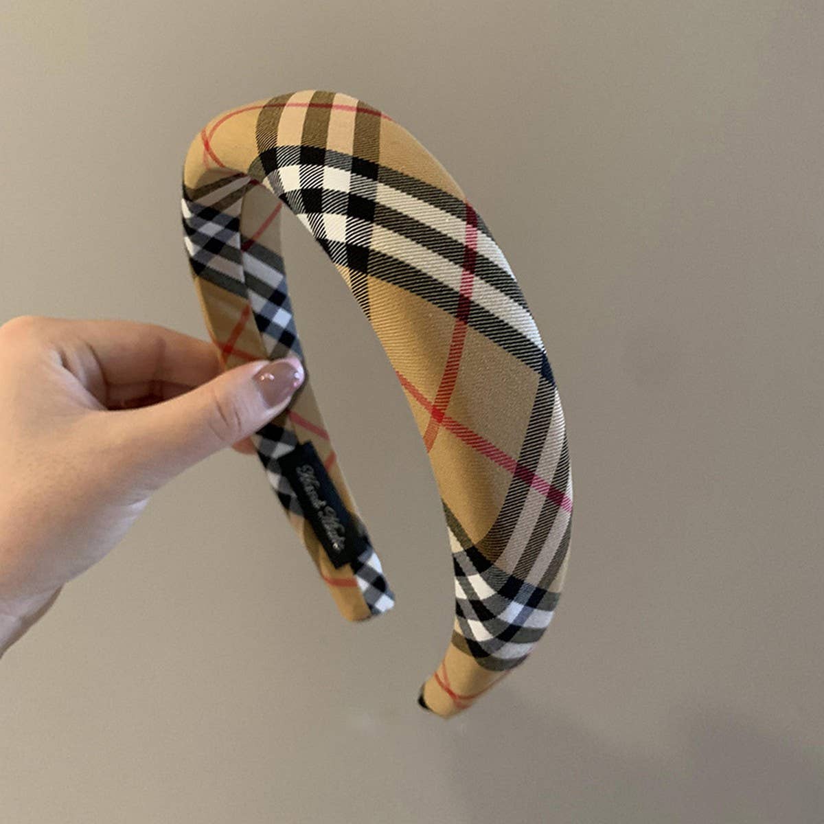 Plaid Headband Wide High Top Slim Face_CWAHA08155: TYPE1 / (OS) 1