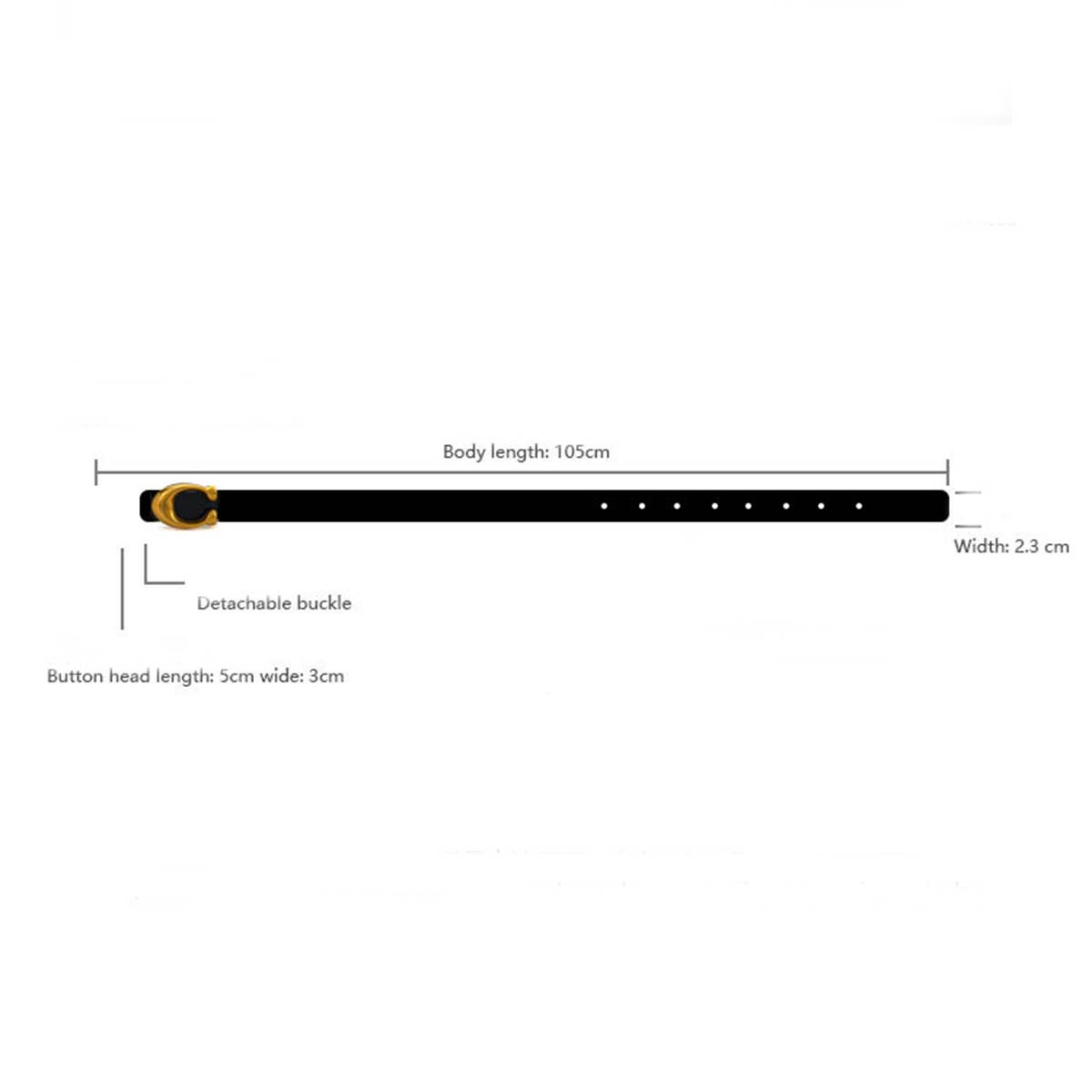 WOMEN FASHION RETRO U-BUCKLE BELT_CWABE0136: Black / (OS) 1