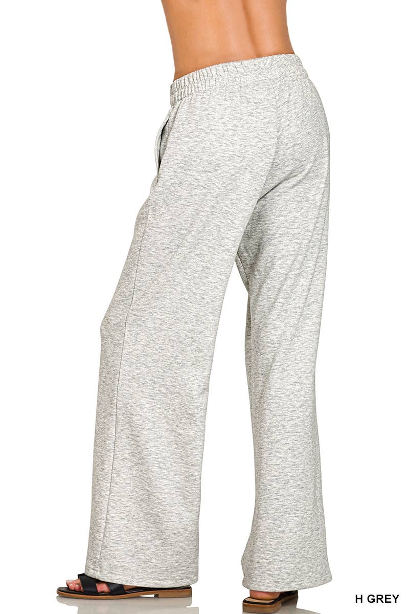 Plus Scuba Side Slit Top & Pants 2PC Set: +HUNTER GREEN-203717 / 3X