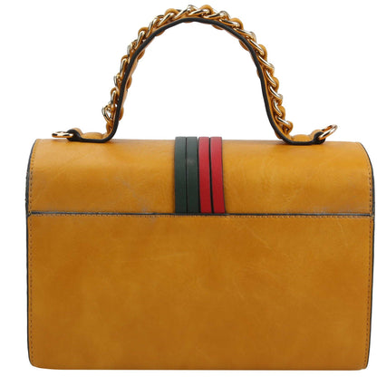 Top Handle handBag 2pcs set wallet: BROWN