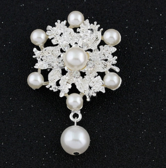 White Pearl Brooch