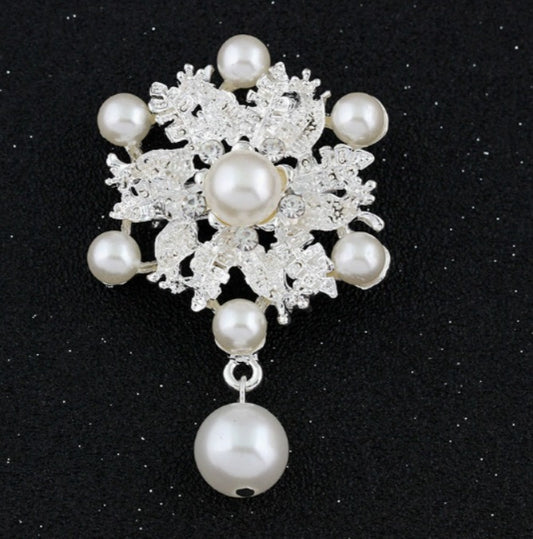 White Pearl Brooch