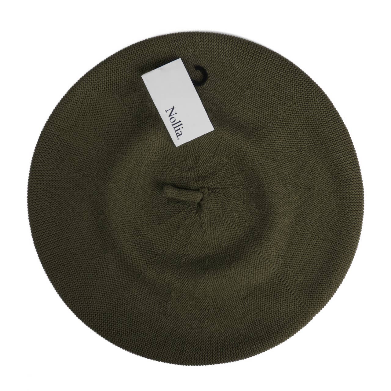 Ladies Winter Beret, 100% Cotton: Olive