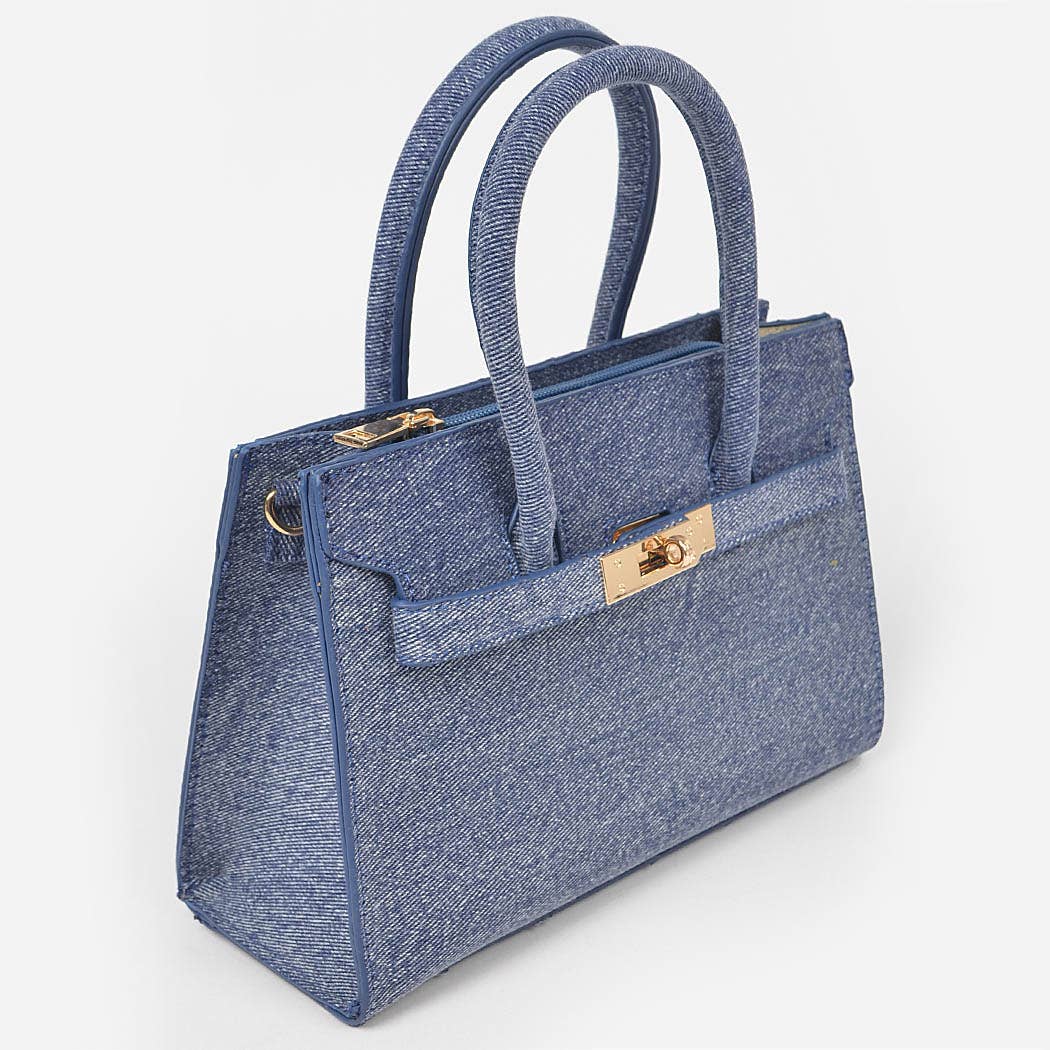 Denim Handbag: Blue