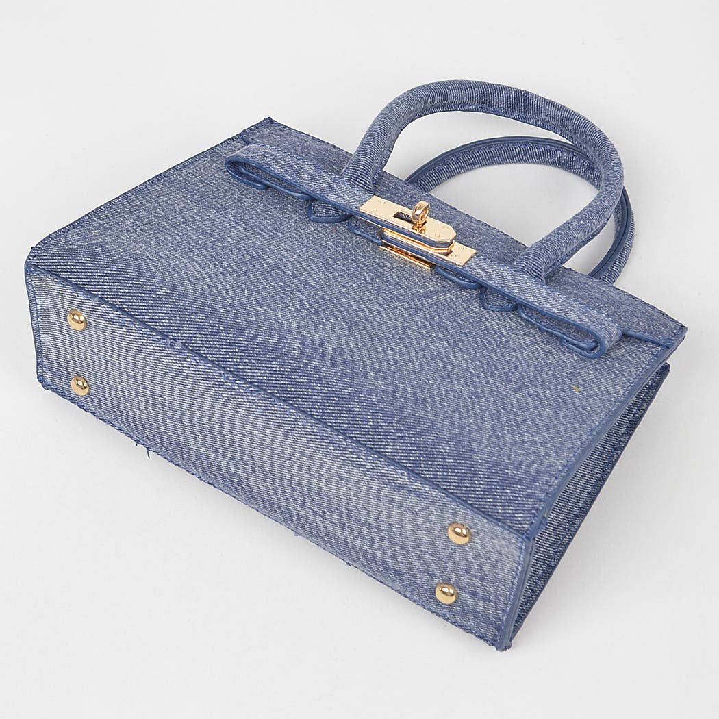 Denim Handbag: Blue