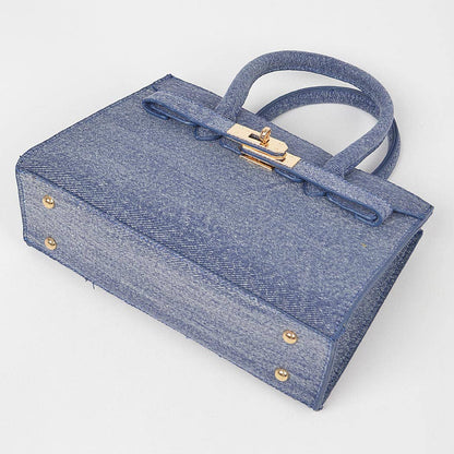 Denim Handbag: Blue