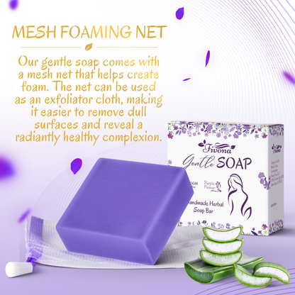 HERBAL FEMININE YONI SOAP WITH FOAM BAG PURPLE FLOWER 5.3OZ