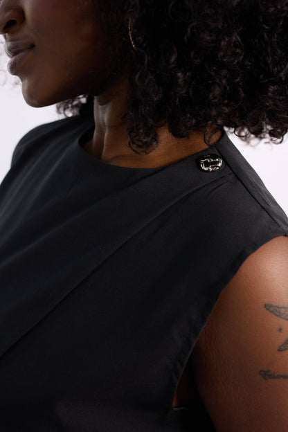 26007 - Women's Top & Skirt  2-Pcs Set - $25 Each (3-Pcs Pre Pack): Black / (M-L-1X) 3-Pcs