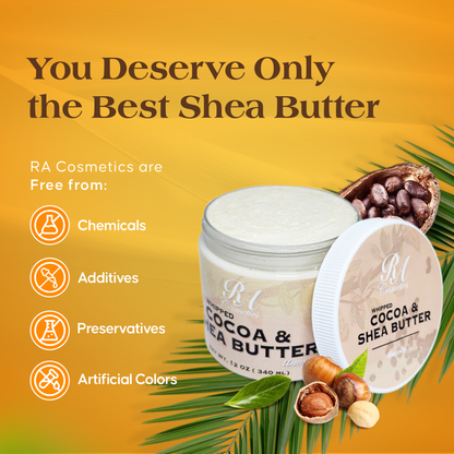Whipped Cocoa & Shea Butter - Unscented, 12oz