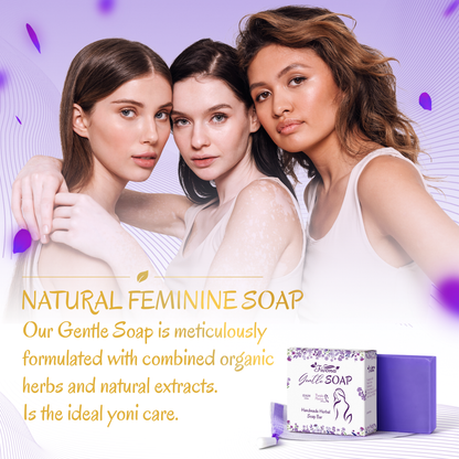HERBAL FEMININE YONI SOAP WITH FOAM BAG PURPLE FLOWER 5.3OZ