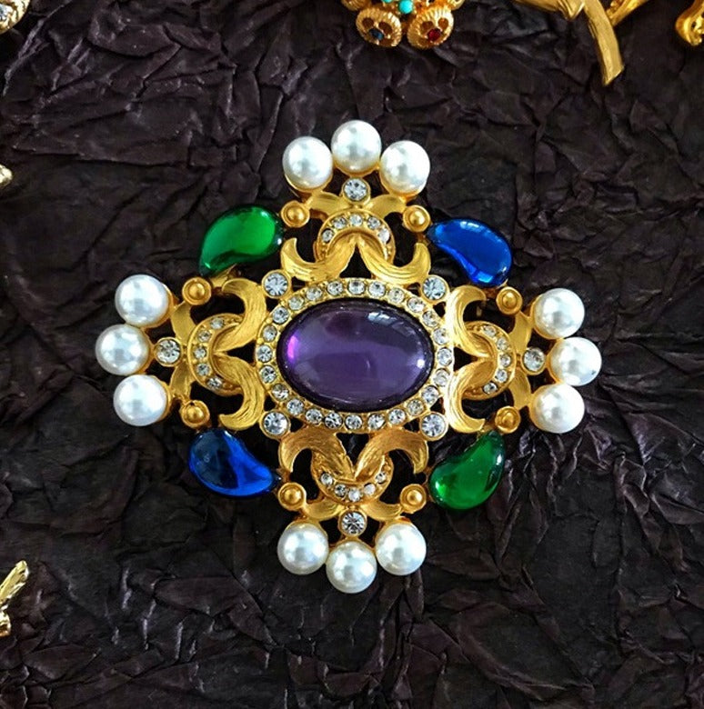 Gold Joker Brooch