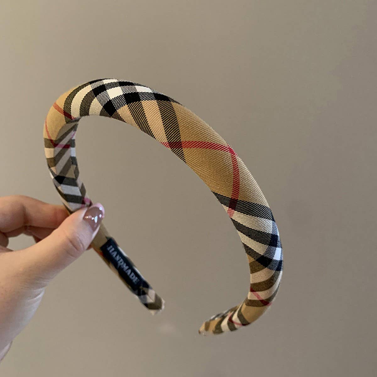 Plaid Headband Wide High Top Slim Face_CWAHA08155: TYPE1 / (OS) 1