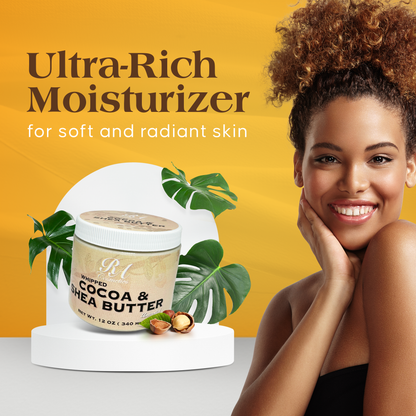 Whipped Cocoa & Shea Butter - Unscented, 12oz