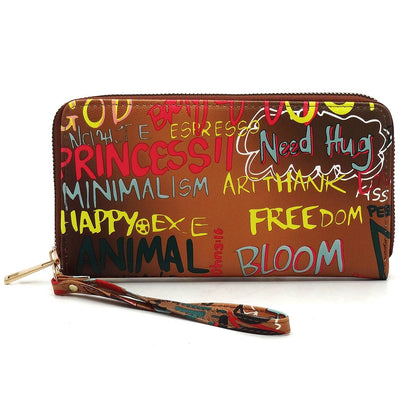 GP2728W Multi Graffiti Queen Bee Stripe 2-in-1 Boxy Satche: Green