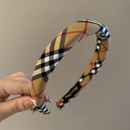 Plaid Headband Wide High Top Slim Face_CWAHA08155: TYPE1 / (OS) 1