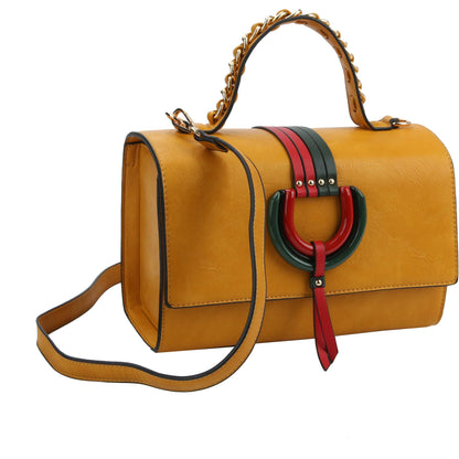 Top Handle handBag 2pcs set wallet: BROWN