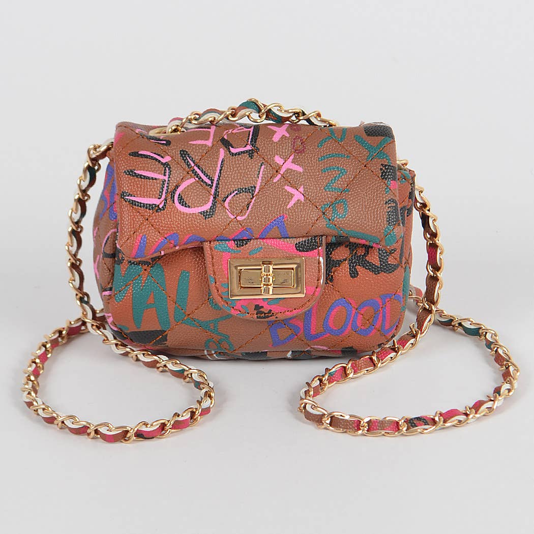 Multi Fonts Gradient Clutch: Burgundy