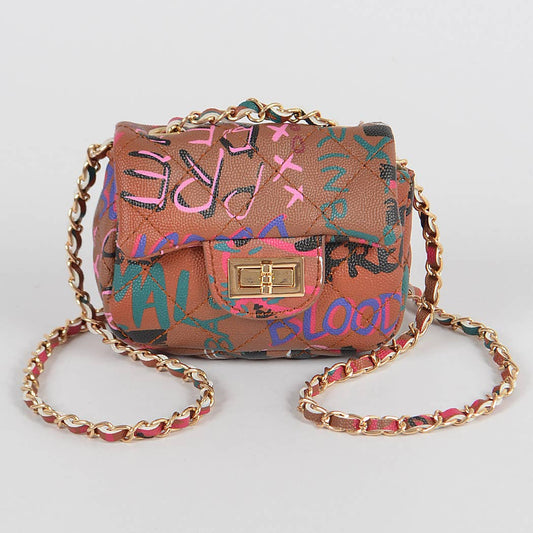 Multi Fonts Gradient Clutch: Camel