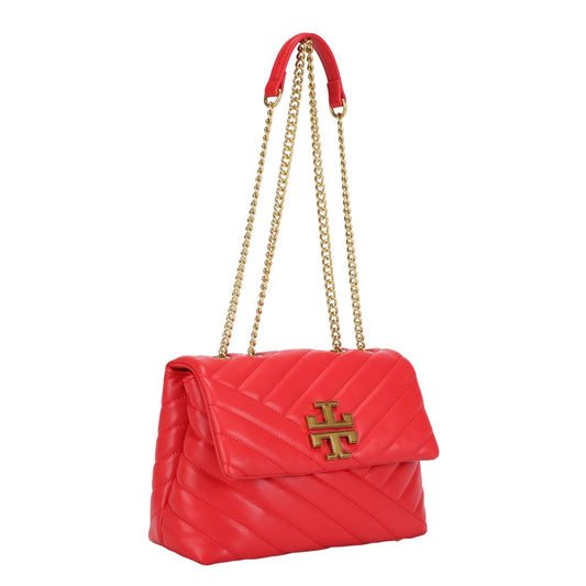 MW-5541 Quilted Chain Link Flap Crossbody Shoulder Bag : Red