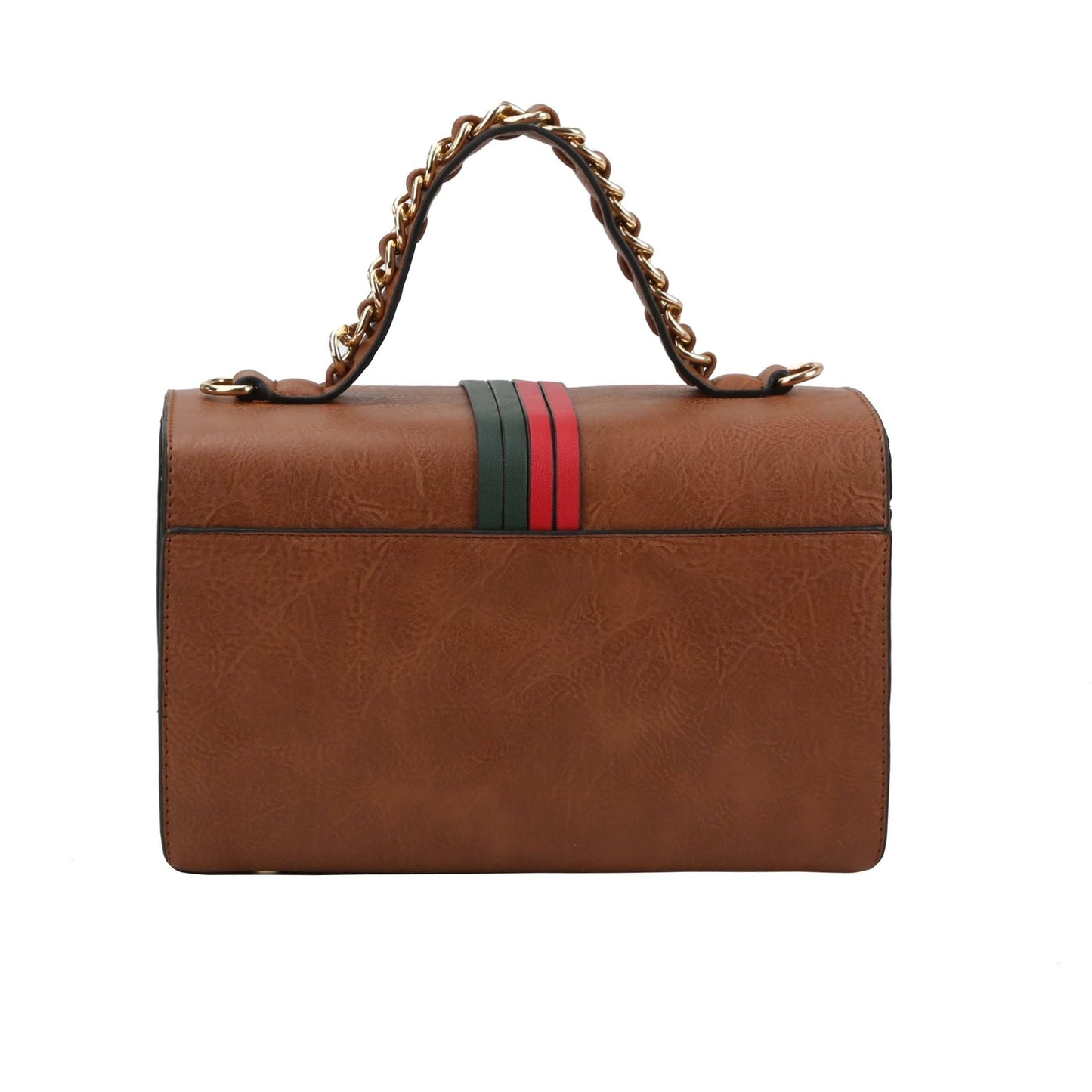 Top Handle handBag 2pcs set wallet: BROWN