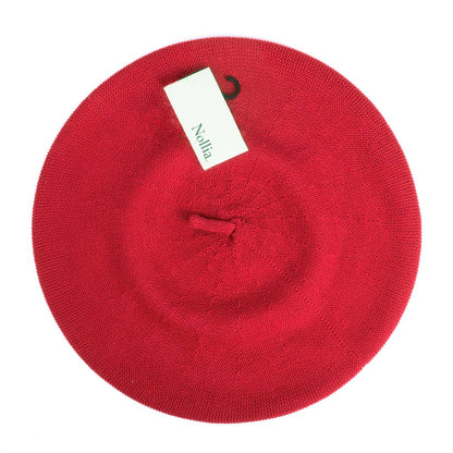 Ladies Winter Beret, 100% Cotton: Olive