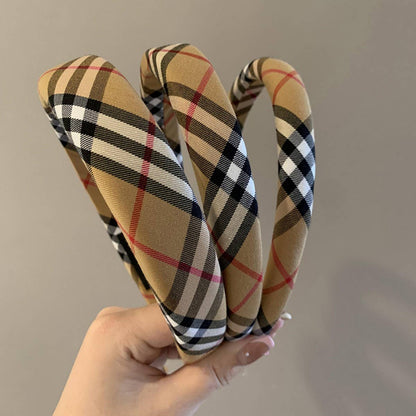 Plaid Headband Wide High Top Slim Face_CWAHA08155: TYPE1 / (OS) 1