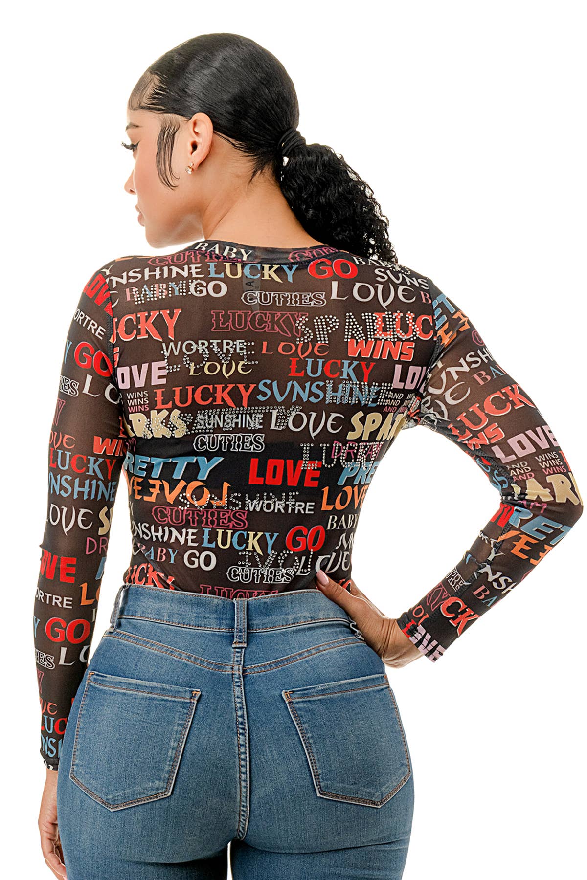 (ST4437) Love Letters Bodysuit (2 colors): White / L