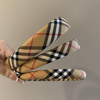 Plaid Headband Wide High Top Slim Face_CWAHA08155: TYPE1 / (OS) 1