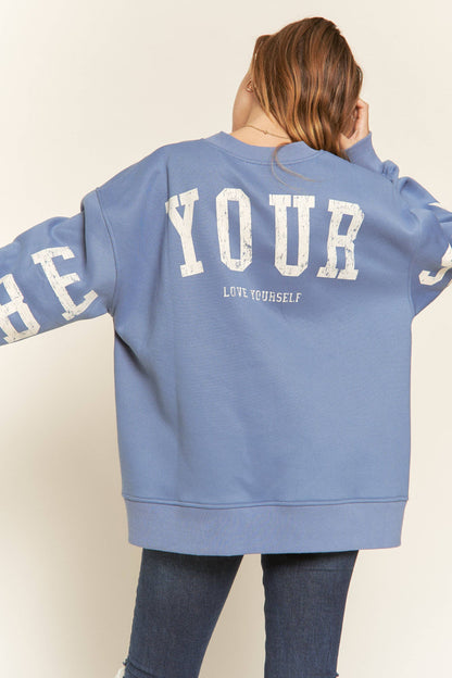 BE YOUR SELF SWEATSHIRT - JJT6144: CAMEL / XL