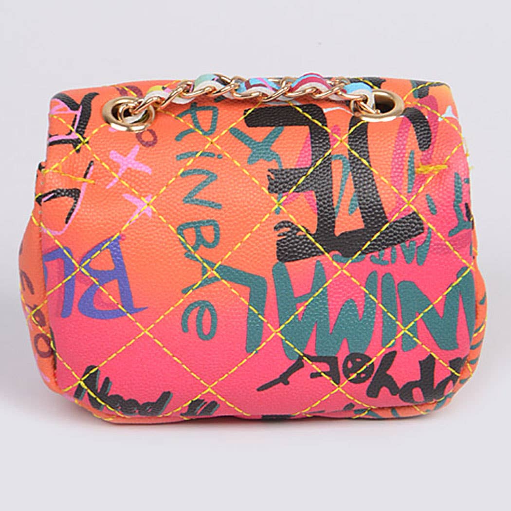 Multi Fonts Gradient Clutch: Burgundy