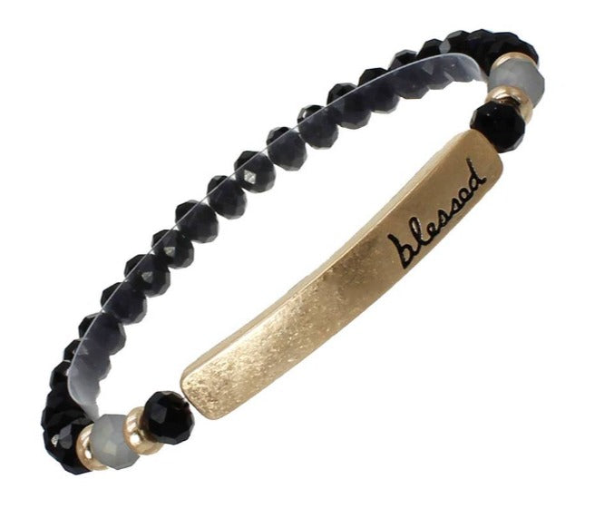 Blessed Black Gold Bracelet