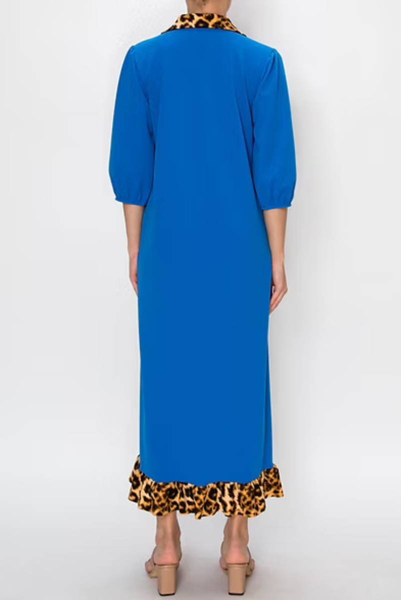 PLUS SIZE RUFFLED HEM AND ASYMMETRICAL DETAIL MIDI DRESS: Plus Size / Pink / 1XL