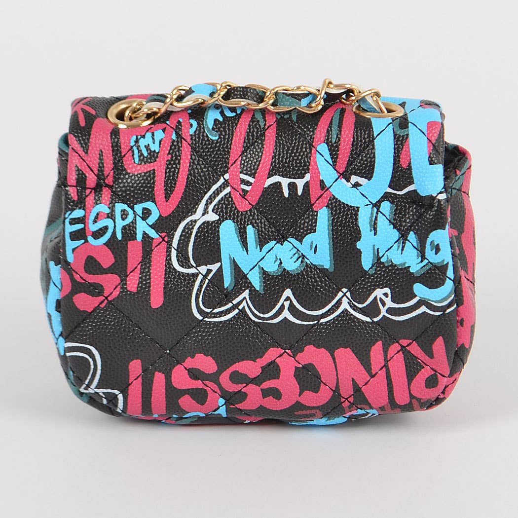 Multi Fonts Gradient Clutch: Burgundy