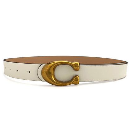 WOMEN FASHION RETRO U-BUCKLE BELT_CWABE0136: Black / (OS) 1