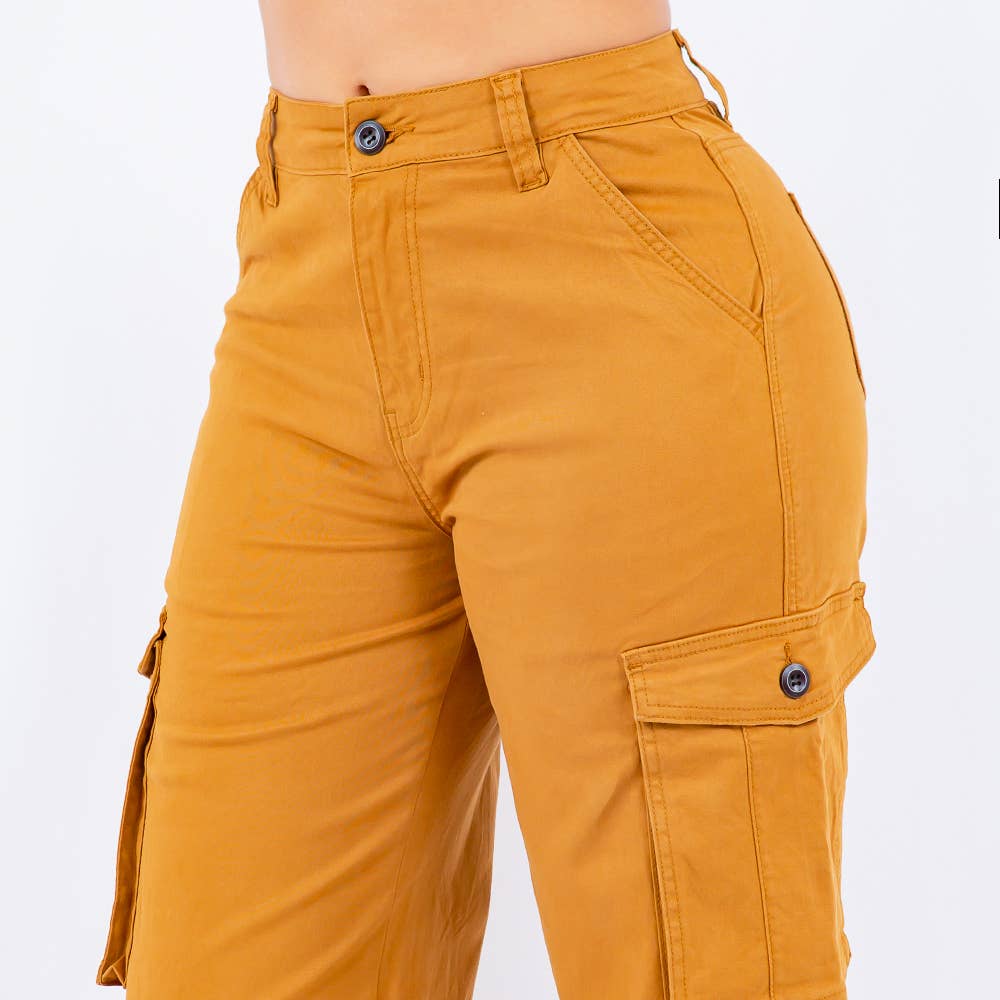 PLUS SIZE HIGH WAIST WIDE STRAIGHT PANTS-RJH5669P: IVORY / 3X