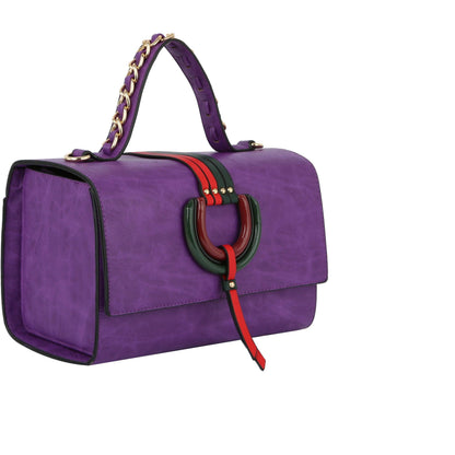 Top Handle handBag 2pcs set wallet: BLACK