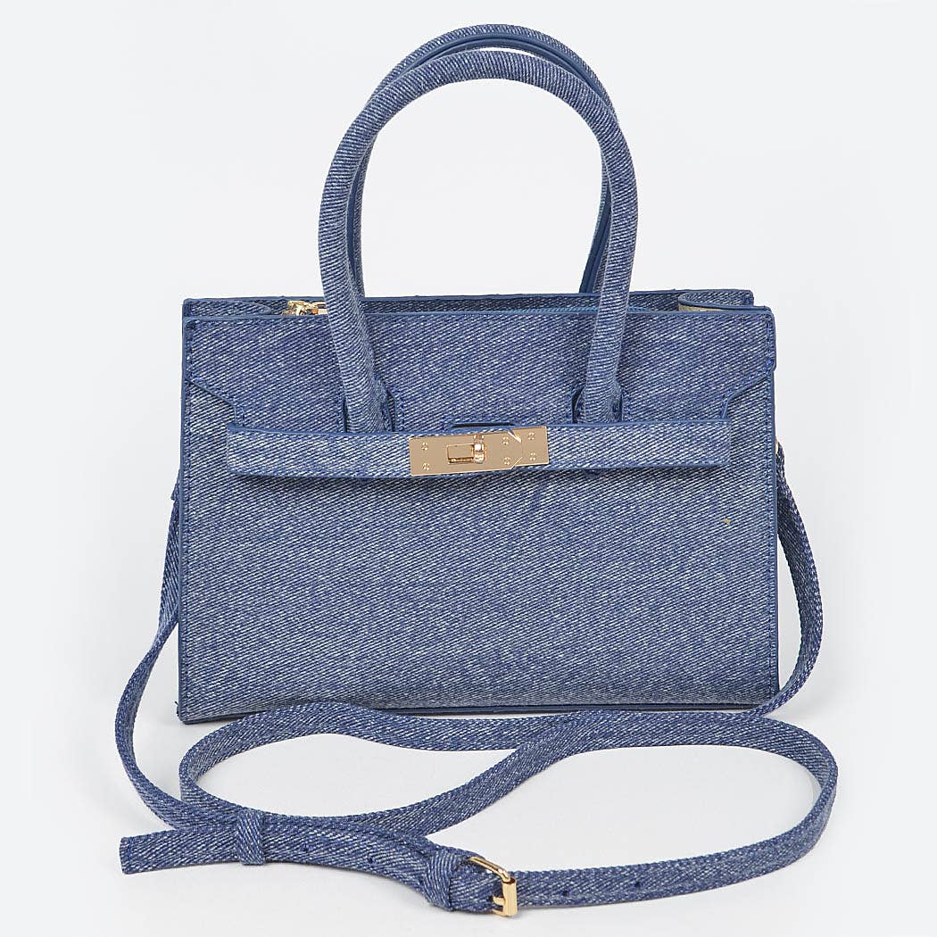 Denim Handbag: Blue