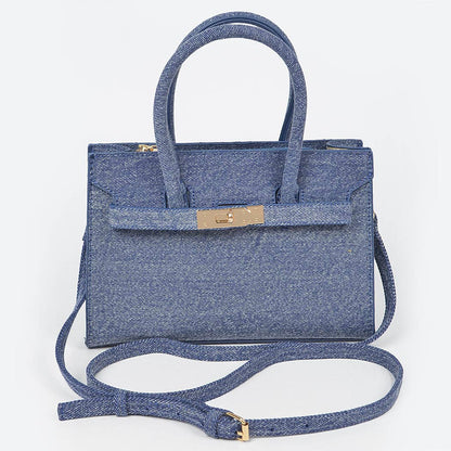 Denim Handbag: Blue