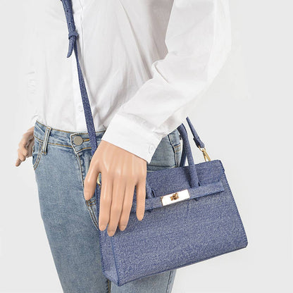Denim Handbag: Blue