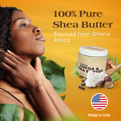 Whipped Cocoa & Shea Butter - Unscented, 12oz