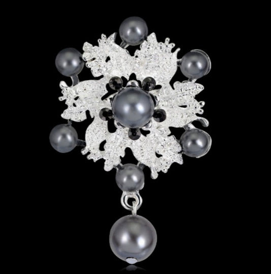 Black Pearl Brooch