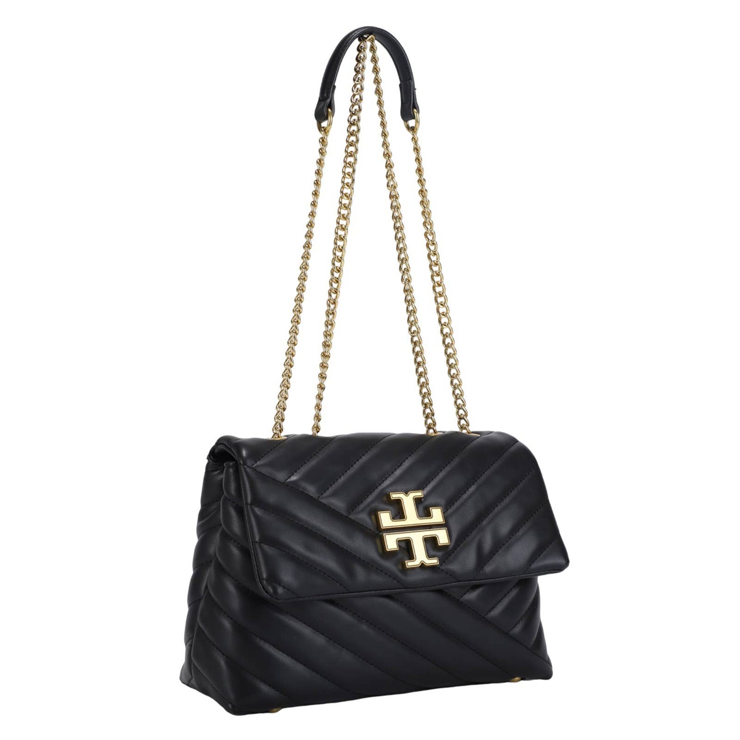 MW-5541 Quilted Chain Link Flap Crossbody Shoulder Bag : Red