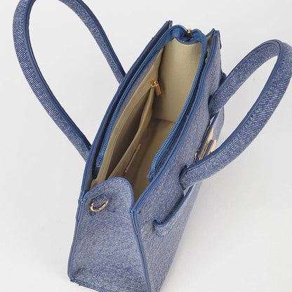 Denim Handbag: Blue