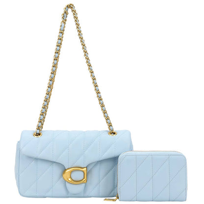 2IN1 QUILTED DESIGN CROSSBODY BAG W WALLET SET, KC 9185A: BK