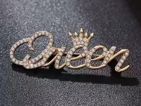 Queen Gold Brooch