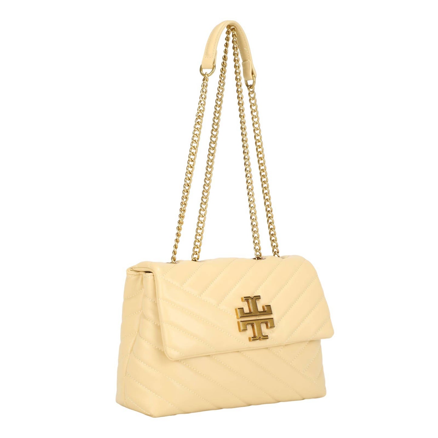 MW-5541 Quilted Chain Link Flap Crossbody Shoulder Bag : CAMEL